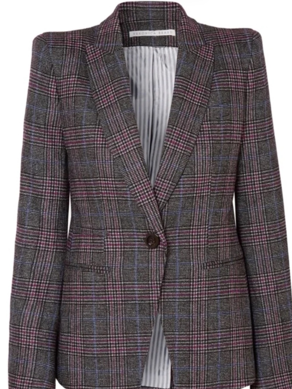 Veronica Beard Brock Plaid Dickey Style Blazer Size 6